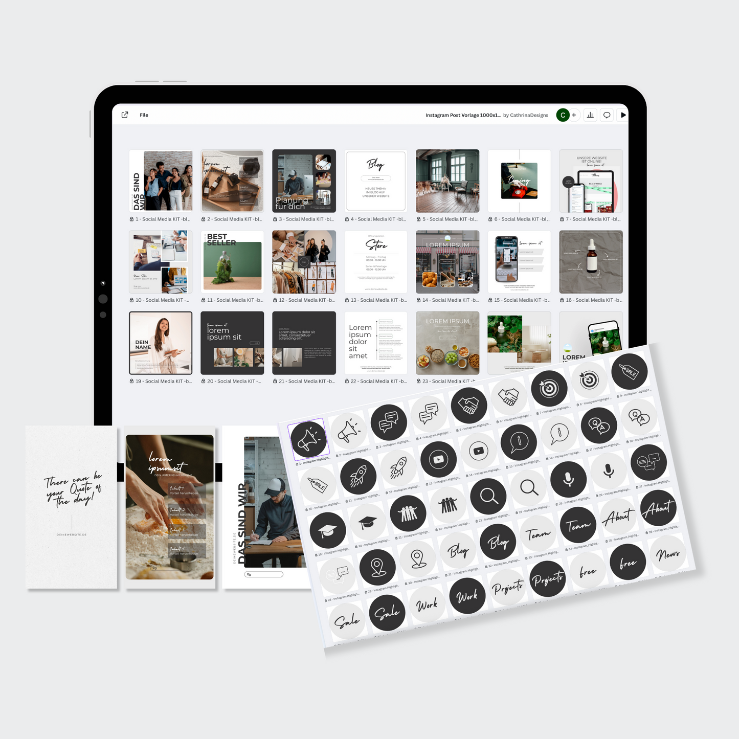 Social Media Brand Kit | minimalistic Design | Canva Template