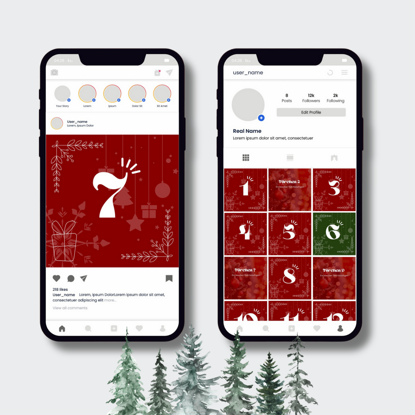 DigitalerAdventskalender-Instagram_Canva_vorlage_rot