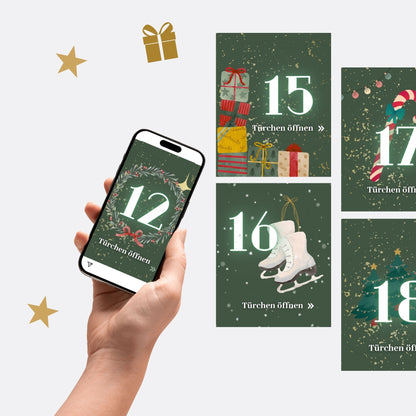 Social Media Adventskalender Template Set Tannenbaum ✨ | Canva Vorlagen für Instagram, Facebook & Pinterest
