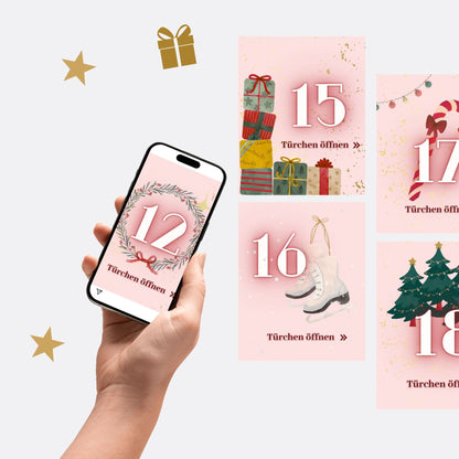 Social Media Adventskalender Template Set Wintertraum ✨ | Canva Vorlagen für Instagram, Facebook & Pinterest