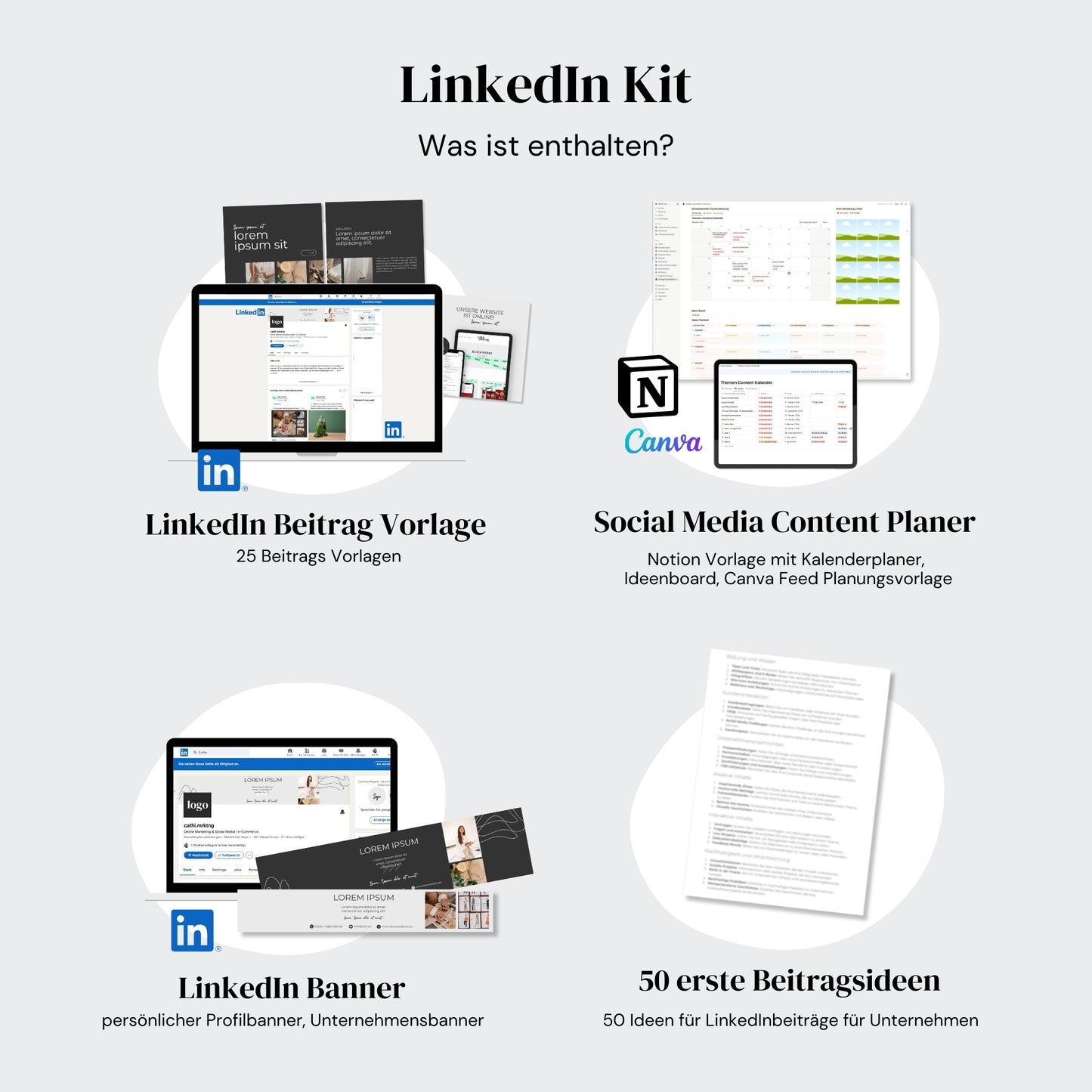 LinkedIn Brand Kit | minimalistic Design | Canva Template