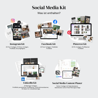 Social Media Brand Kit | minimalistic Design | Canva Template